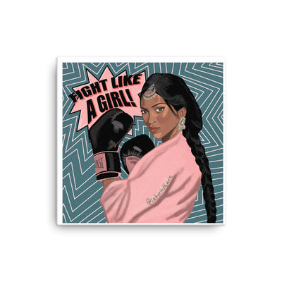 Fight like a Girl Canvas by Labyrinthave