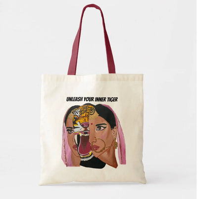 Unleash your Inner Tiger Tote Bag by Labyrinthave
