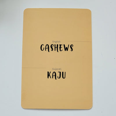 Gujarati-English Fruits and Nuts Flash Cards