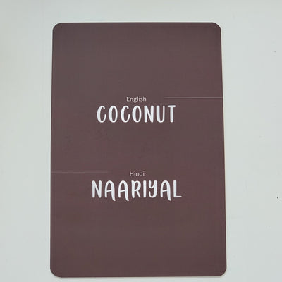 Hindi-English Fruits & Nuts Flash Cards: Best Language Learning Tools