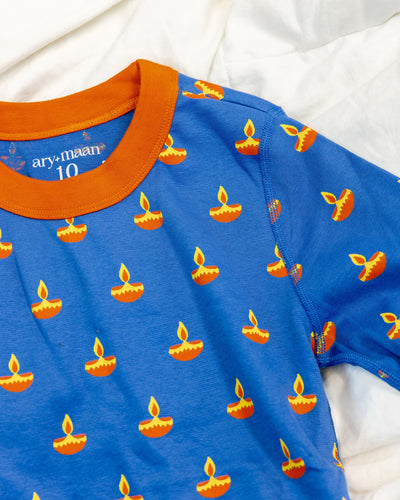 Big Kid Pajama Set – Blue Diya