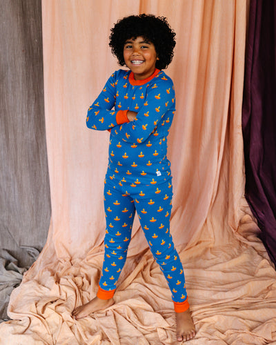 Big Kid Pajama Set – Blue Diya