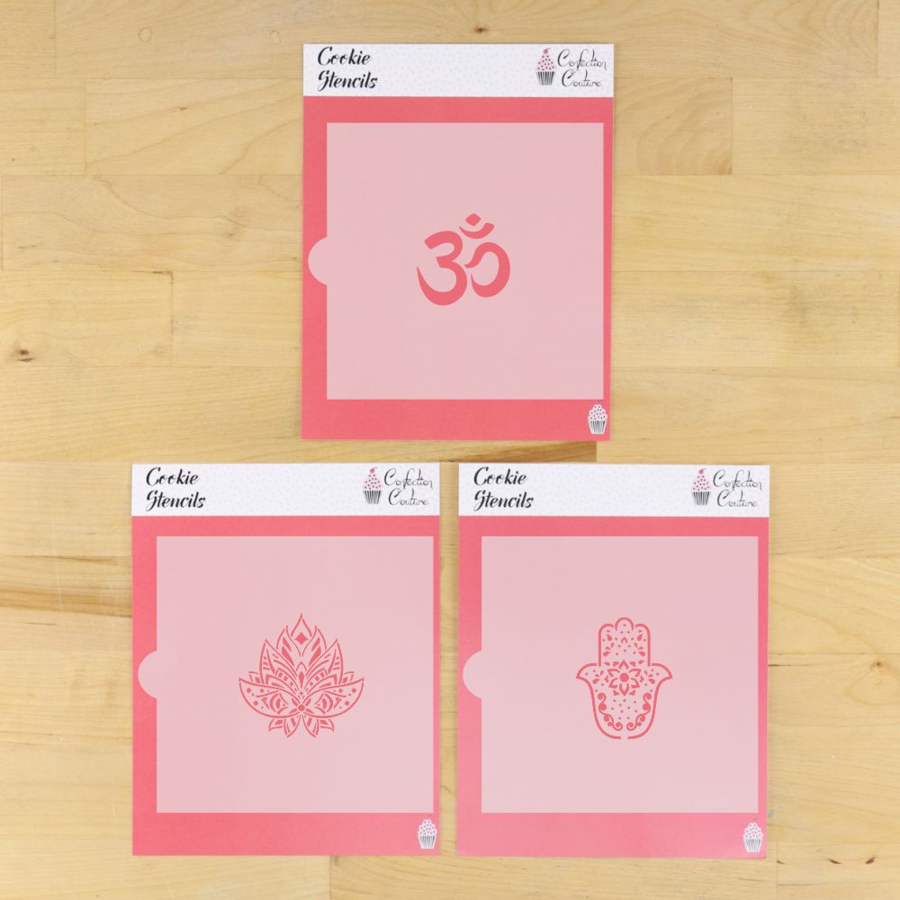 Hindu Symbols Cookie Stencil