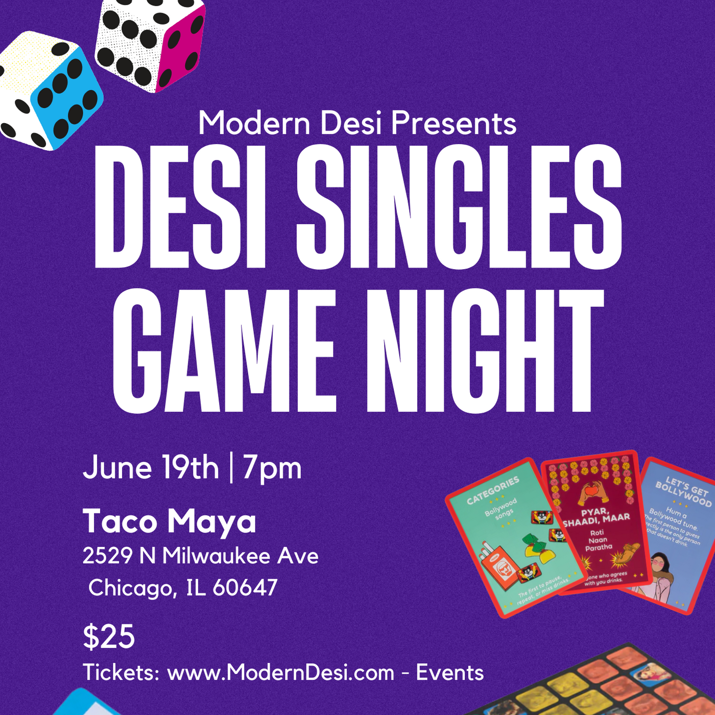Desi SINGLES Game Night - Chicago