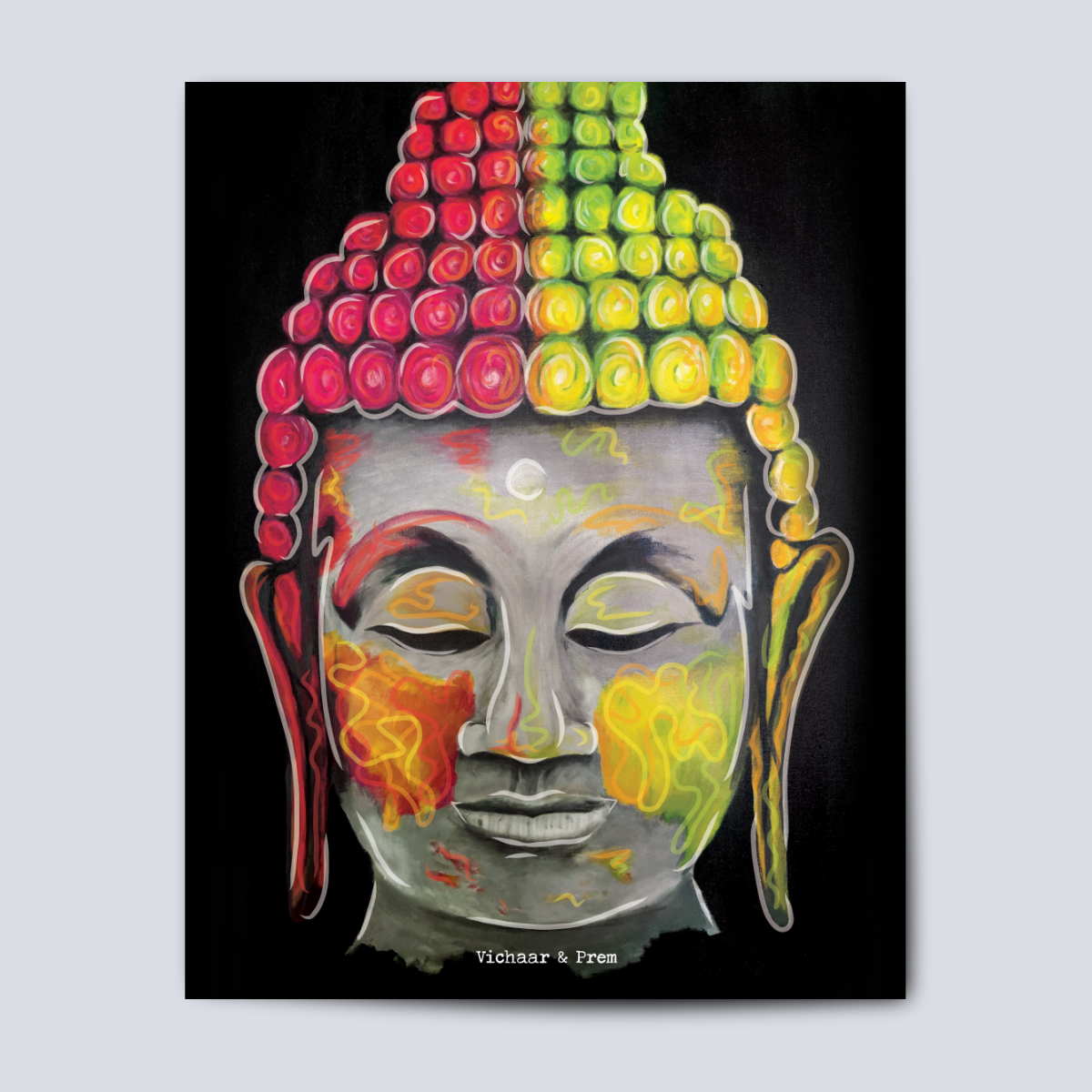 Holi Buddha Poster Print – Modern Desi
