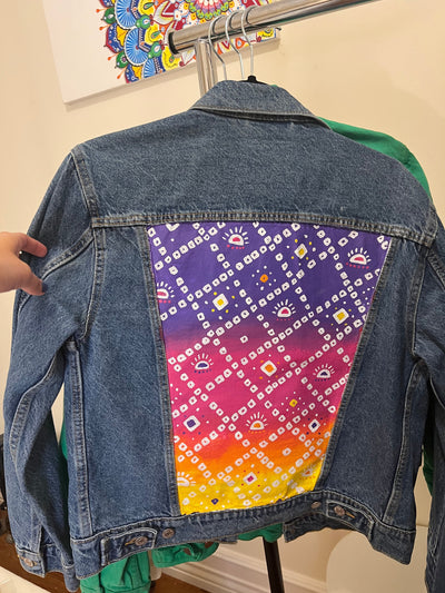 Sunset Bandhani Denim Jacket
