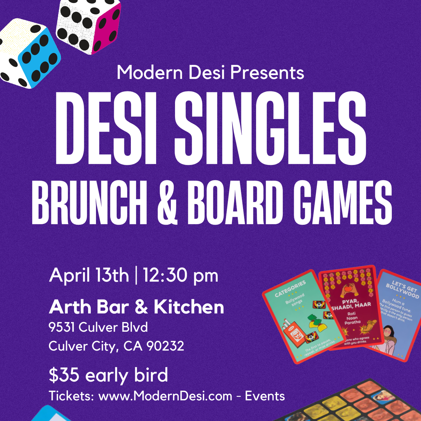 Desi SINGLES Brunch & Board Games - Los Angeles