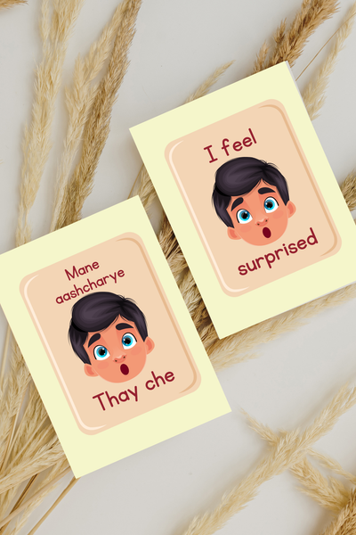 English-Gujarati Emotion Flash cards