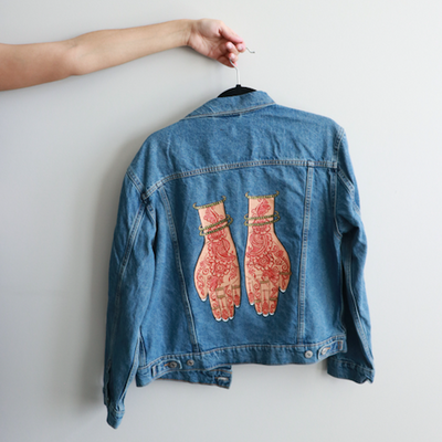 Mendhi Hands Denim Jacket