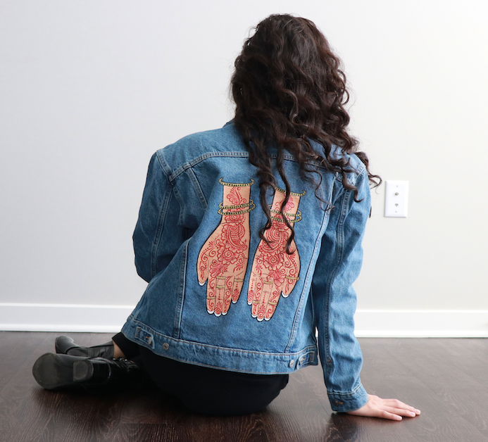 Mendhi Hands Denim Jacket