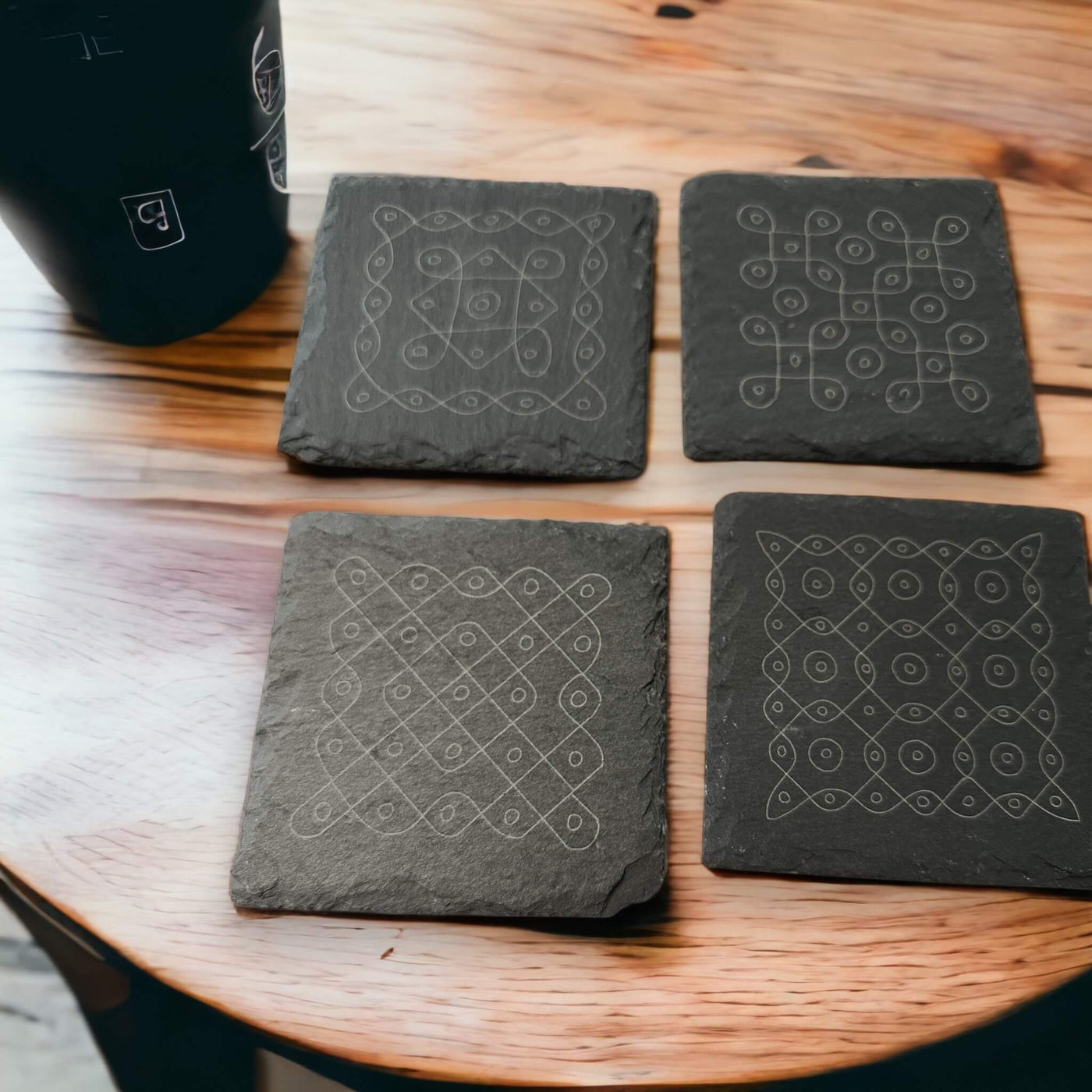 Kolam Slate Coasters