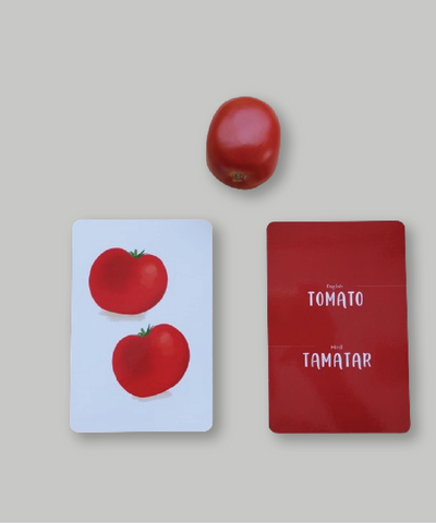 Hindi-English Fruits & Nuts Flash Cards: Best Language Learning Tools