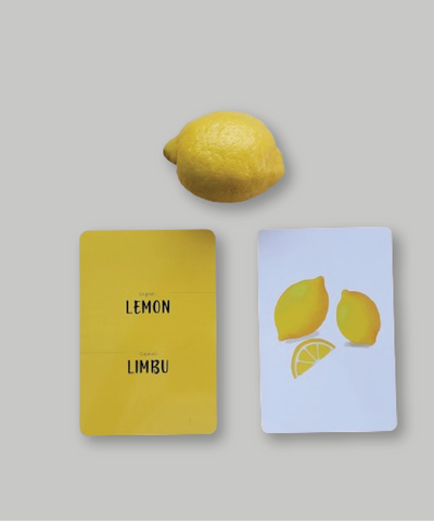 Gujarati-English Fruits and Nuts Flash Cards