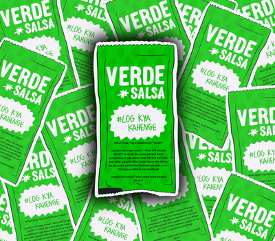 Desi Verde Taco Bell Sauce Sticker: Log Kya Kahenge