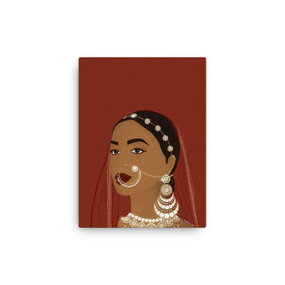 Red and White Rani Canvas