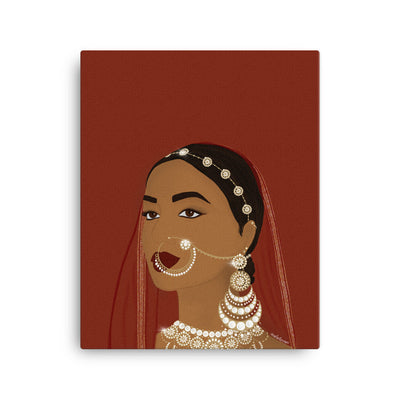 Red and White Rani Canvas