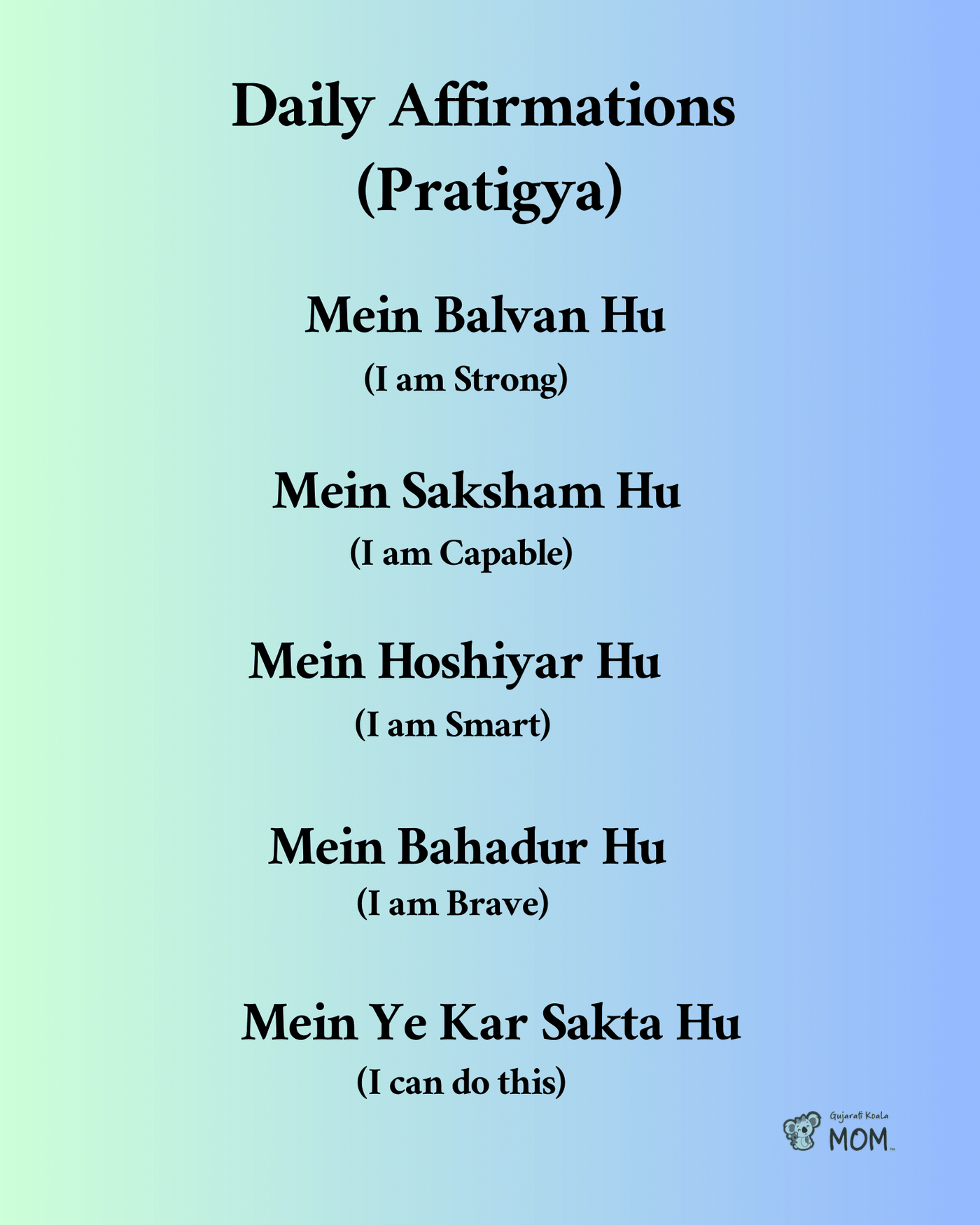 Hindi Bundle with Affirmations