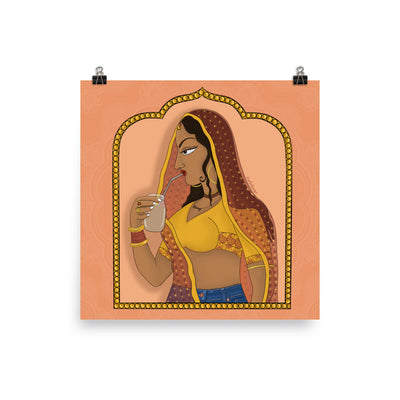 Iced Coffee Rajasthani Rani Print
