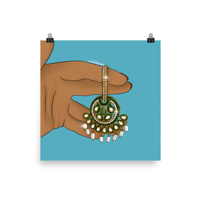 Hanging Desi Earring Print