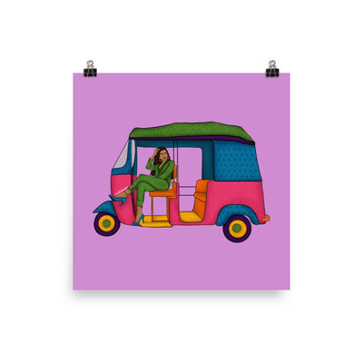 Hanging in an Auto Ricksha Print