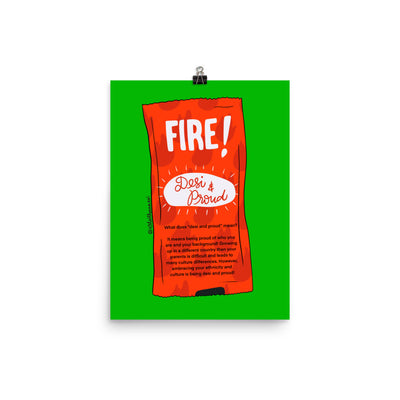 Desi Taco Bell Fire Sauce Print: Desi and Proud