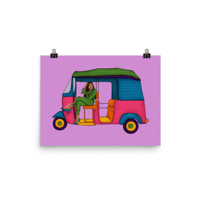 Hanging in an Auto Ricksha Print