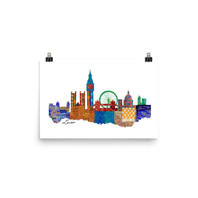 London Fabric Skyline Print