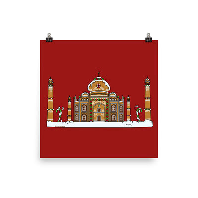 Gingerbread Taj Mahal Print