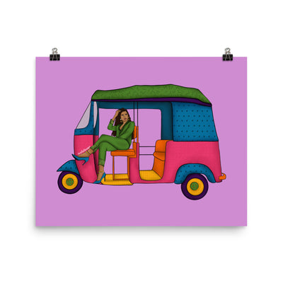 Hanging in an Auto Ricksha Print