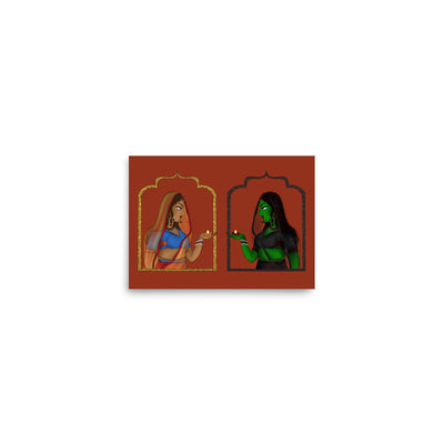 Halloween X Diwali Rani Print