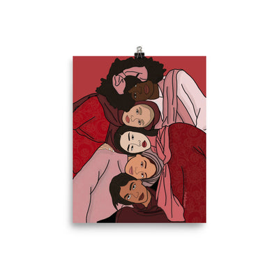 Women Empowerment Print: Reds