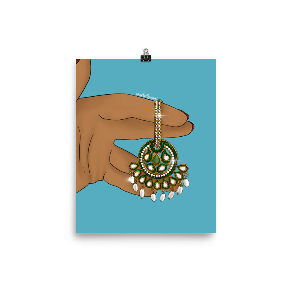 Hanging Desi Earring Print