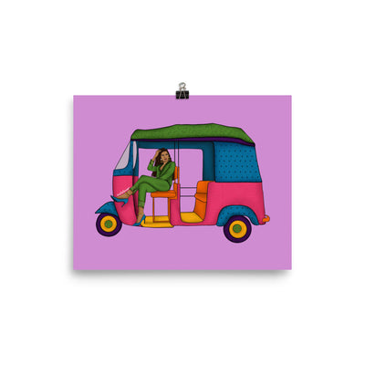 Hanging in an Auto Ricksha Print
