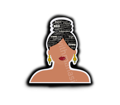 Desi Positive Hair Sticker