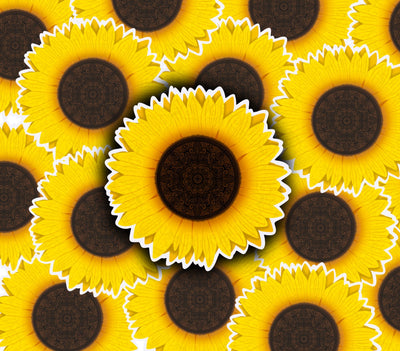 Sticker: Sunflower Mandala