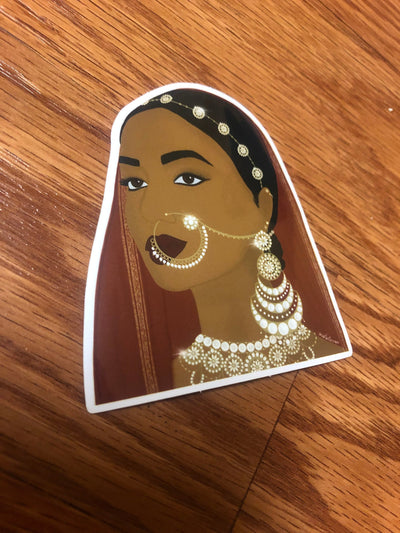 Sticker: Red and White Rani
