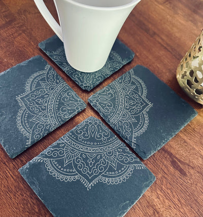 Mandala Slate Coasters