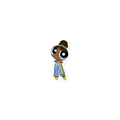 Desi Powerpuff Girl Sticker- Bubbles