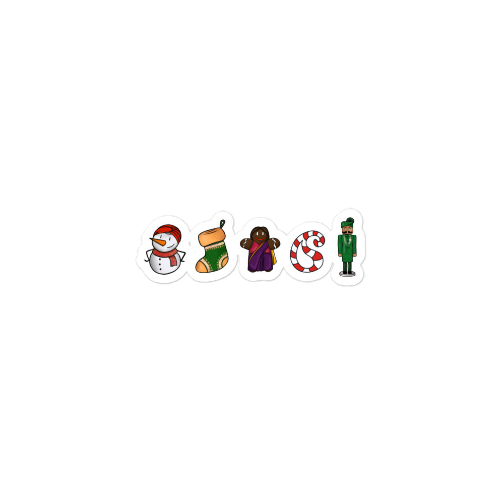 Desi Christmas Elements Sticker