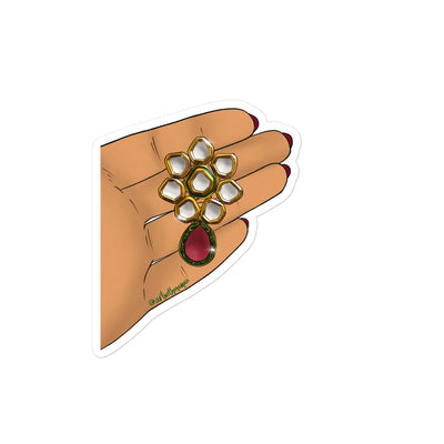 Kundan Earring Sticker