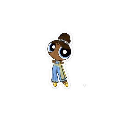 Desi Powerpuff Girl Sticker- Bubbles
