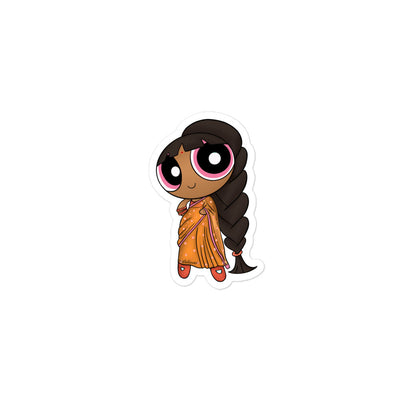 Desi Powerpuff Girl Sticker- Blossom