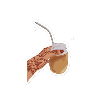 Iced Coffee with Mendhi Sticker