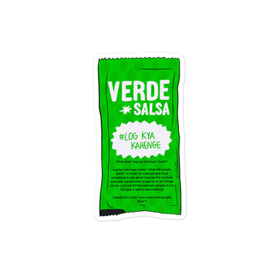 Desi Verde Taco Bell Sauce Sticker: Log Kya Kahenge