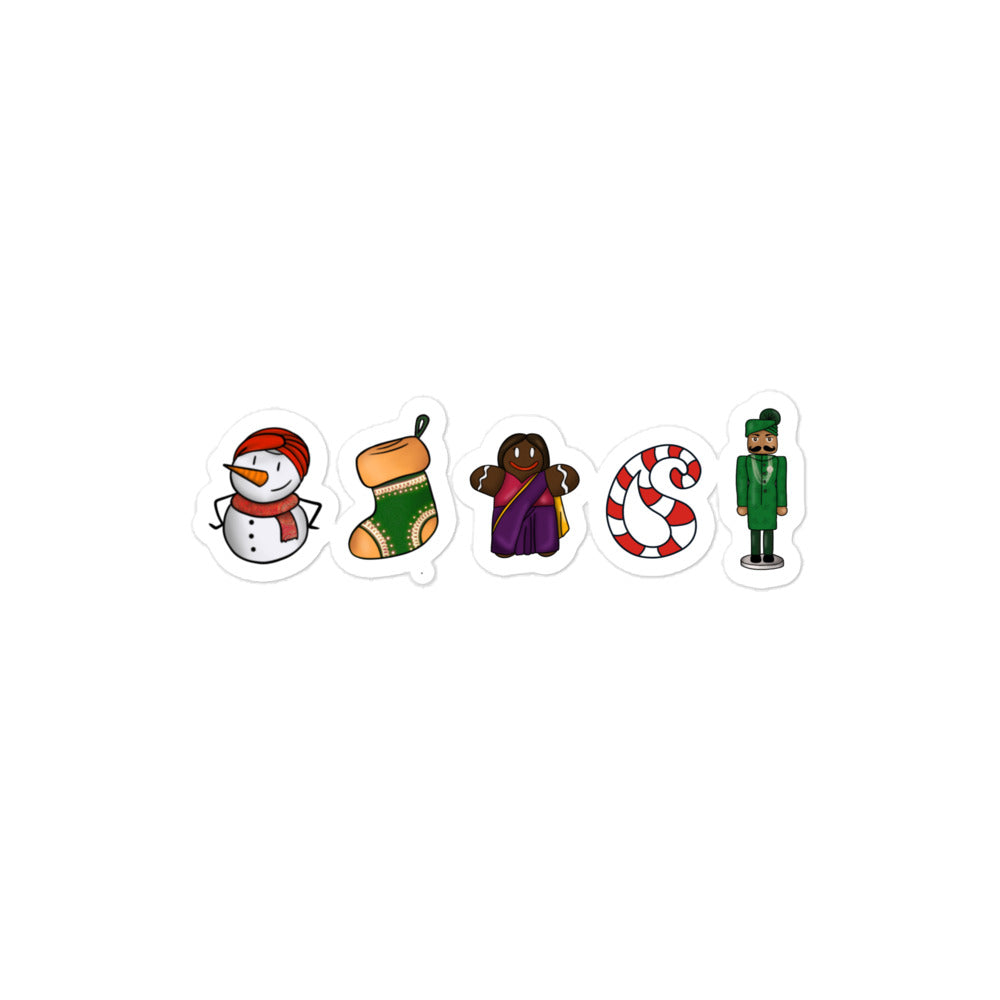 Desi Christmas Elements Sticker