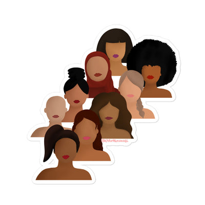 Diverse Women Empowerment Stickers