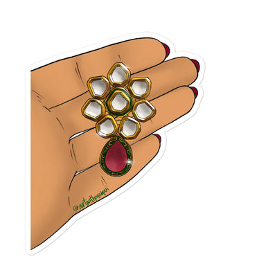 Kundan Earring Sticker