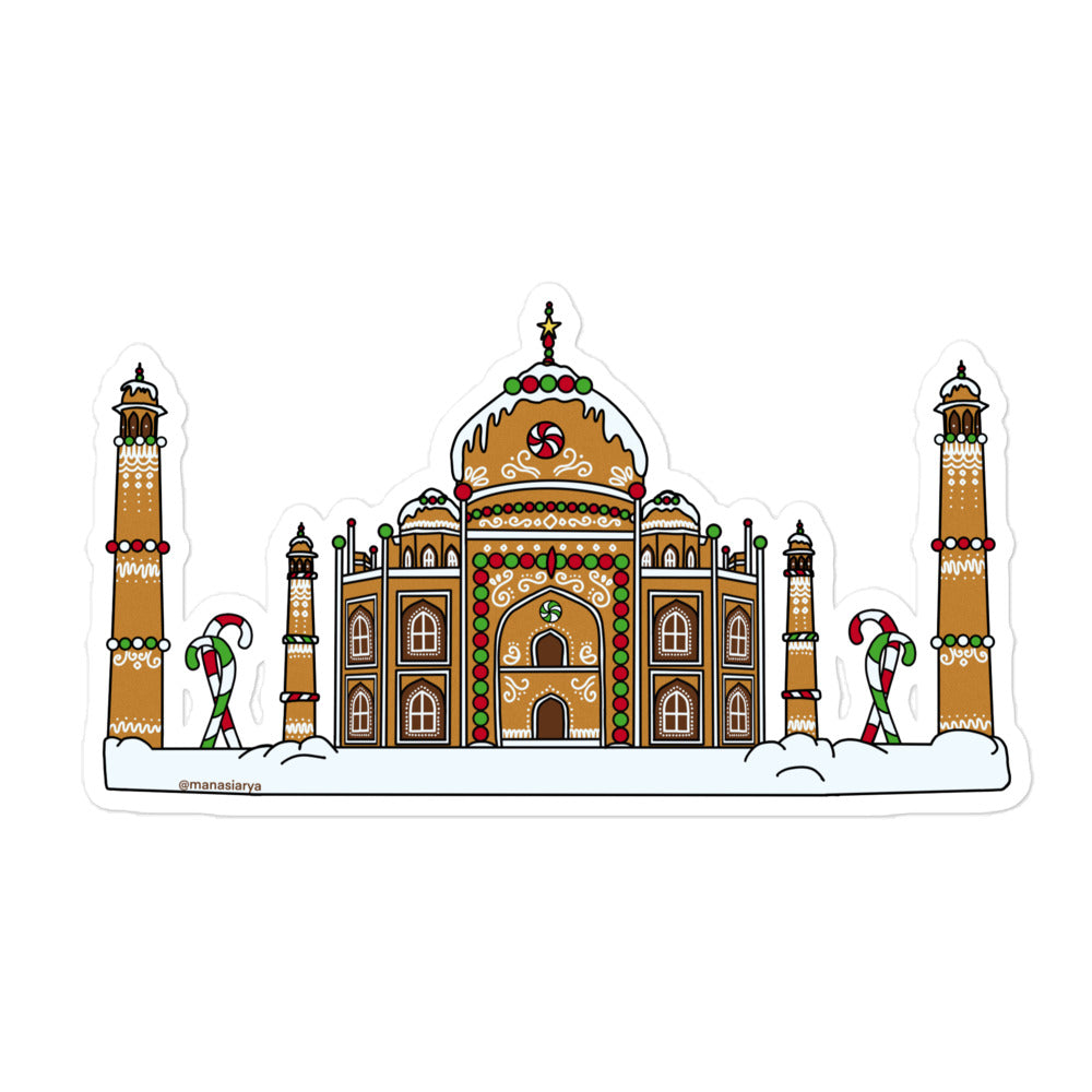 Gingerbread Taj Mahal Stickers