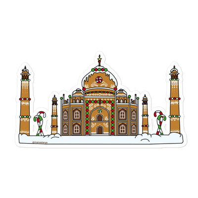 Gingerbread Taj Mahal Stickers
