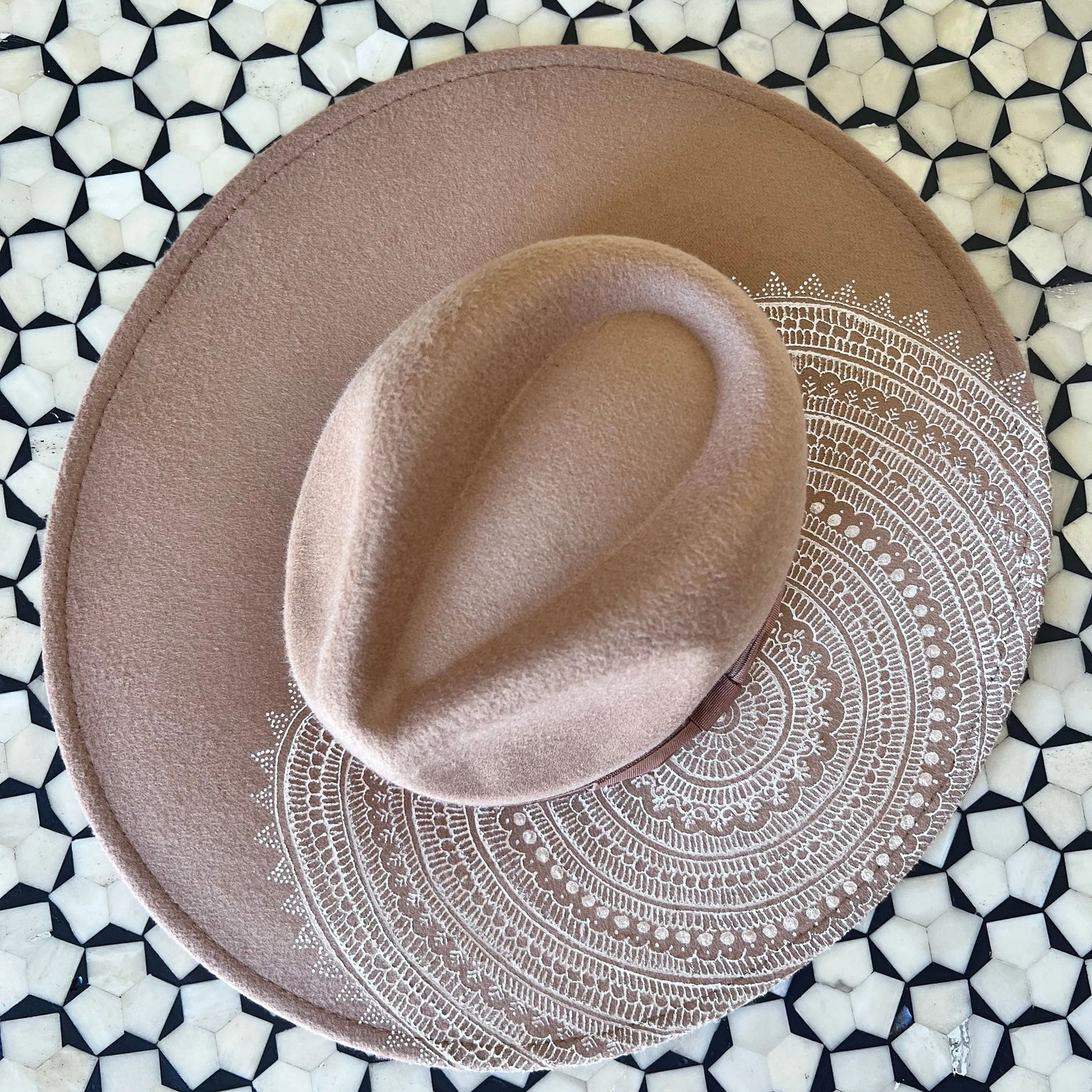 Wide Brim Fedora, Nude